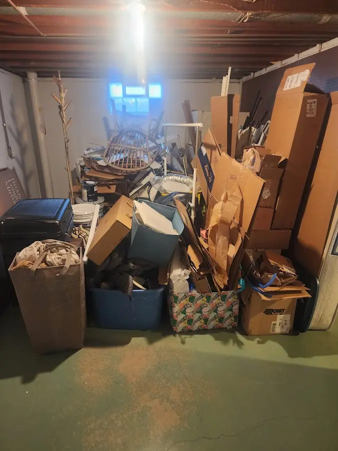 Roll-off dumpster container at job site for Yard Waste Dumpster Rental in Chesterton